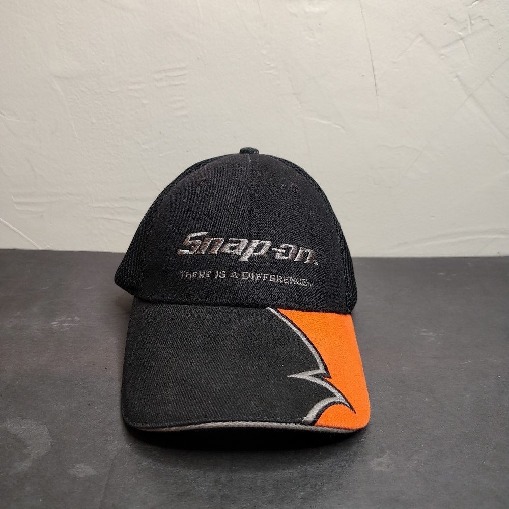Snap On Tools Mesh Hat Cap Strap Back One Size Black Orange Choko Motosports Men